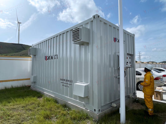 Grey 20ft Hc Solar Power Container Otwarte boczne drzwi pojemnik do magazynowania energii
