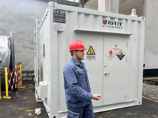 Niestandardowy pojemnik na materiały niebezpieczne do przechowywania chemikaliów z konstrukcją ognioodporną